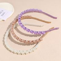 Simple Style Solid Color Imitation Pearl Beaded Hair Band main image 4