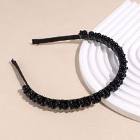 Simple Style Solid Color Imitation Pearl Beaded Hair Band sku image 5