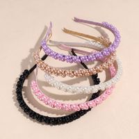 Simple Style Solid Color Imitation Pearl Beaded Hair Band main image 1