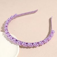 Simple Style Solid Color Imitation Pearl Beaded Hair Band main image 3