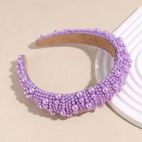 Casual Solid Color Imitation Pearl Beaded Hair Band sku image 2