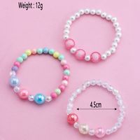 Cute Sweet Colorful Imitation Pearl Plastic Wholesale Bracelets main image 4