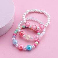 Cute Sweet Colorful Imitation Pearl Plastic Wholesale Bracelets main image 3