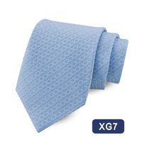 Cravate En Polyester Jacquard D'affaires À Carreaux De Couleur Unie Pour Hommes En Gros sku image 7