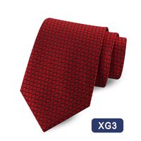 Cravate En Polyester Jacquard D'affaires À Carreaux De Couleur Unie Pour Hommes En Gros sku image 3