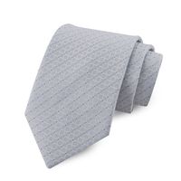 Cravate En Polyester Jacquard D'affaires À Carreaux De Couleur Unie Pour Hommes En Gros main image 6
