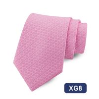 Cravate En Polyester Jacquard D'affaires À Carreaux De Couleur Unie Pour Hommes En Gros sku image 8