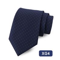 Men's Solid Color Plaid Business Jacquard Polyester Tie Wholesale sku image 4