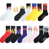 Unisex Hip-hop Flame Cotton Ankle Socks A Pair main image 4