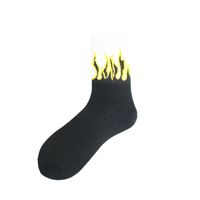 Unisex Hip-hop Flame Cotton Ankle Socks A Pair sku image 3