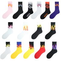 Unisex Hip-hop Flame Cotton Ankle Socks A Pair main image 2