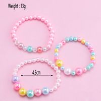 Cute Sweet Round Multicolor Beaded Plastic Wholesale Bracelets main image 2