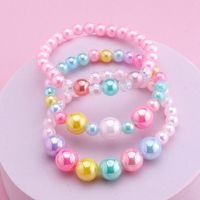 Süß Süss Runden Mehrfarbig Perlen Kunststoff Großhandel Armbänder main image 3