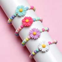 Cute Sweet Flower Plastic Resin Beaded Girl's Bracelets main image 1