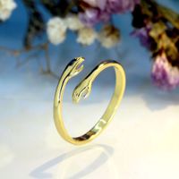 Hands Crossed Embrace Couple Ring Opening Personality Creativity Ring sku image 2