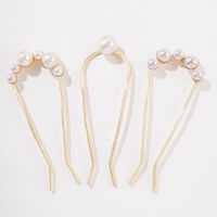 Fashion Inlaid Pearl Hair Accessories Hairpin Wholesale sku image 1