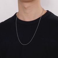 Simple Style Solid Color Stainless Steel Necklace main image 6