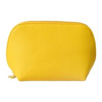 Women's Medium All Seasons Pu Leather Solid Color Fashion Shell Zipper Cosmetic Bag sku image 2