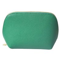Women's Medium All Seasons Pu Leather Solid Color Fashion Shell Zipper Cosmetic Bag sku image 1