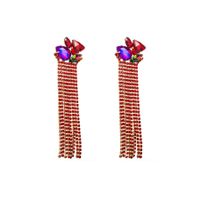 1 Pair Glam Classic Style Tassel Plating Inlay Alloy Rhinestones Glass Gold Plated Drop Earrings main image 3
