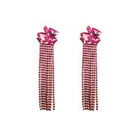 1 Pair Glam Classic Style Tassel Plating Inlay Alloy Rhinestones Glass Gold Plated Drop Earrings main image 4