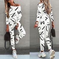 Women's Casual Letter Polyester Pants Sets main image 2