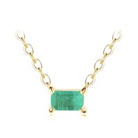 Ins Style Casual Rectangle Sterling Silver Plating Inlay Gem 14k Gold Plated Rhodium Plated Necklace sku image 2