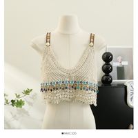 Women's Vest Tank Tops Hollow Out Vacation Mesh main image 5