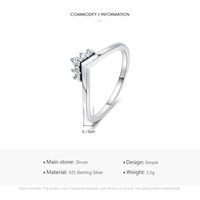 Simple Style Crown Sterling Silver Plating Inlay Zircon Rose Gold Plated Rings main image 5