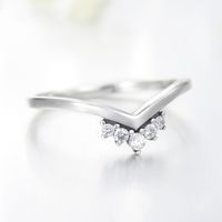 Simple Style Crown Sterling Silver Plating Inlay Zircon Rose Gold Plated Rings main image 3