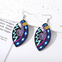 Ethnic Style Leaf Color Block Arylic Plate Resin Women's Drop Earrings main image 4