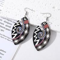 Ethnic Style Leaf Color Block Arylic Plate Resin Women's Drop Earrings main image 2
