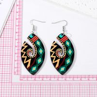 Ethnic Style Leaf Color Block Arylic Plate Resin Women's Drop Earrings main image 6