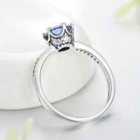 Elegant Solid Color Sterling Silver Plating Inlay Zircon Rings main image 3