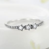 Simple Style Star Sterling Silver Plating Inlay Zircon Rings main image 3