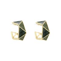 1 Pair Vintage Style Simple Style C Shape Triangle Irregular Plating Alloy Gold Plated Ear Studs main image 2