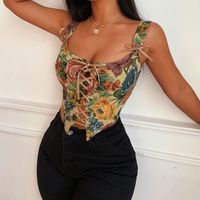 Women's Vest Tank Tops Casual Sexy Streetwear Ditsy Floral Butterfly main image 1