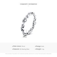 Romantic Heart Shape Sterling Silver Plating Hollow Out Silver Plated Rings main image 6