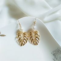 Simple Style Leaf Alloy Patchwork Women's Drop Earrings main image 1