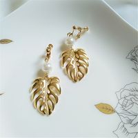 Simple Style Leaf Alloy Patchwork Women's Drop Earrings main image 2