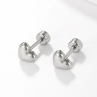 1 Pair Sweet Simple Style Heart Shape Plating 201 Stainless Steel 18K Gold Plated Ear Studs main image 8