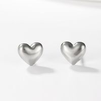 1 Pair Sweet Simple Style Heart Shape Plating 201 Stainless Steel 18K Gold Plated Ear Studs main image 4
