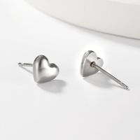 1 Pair Sweet Simple Style Heart Shape Plating 201 Stainless Steel 18K Gold Plated Ear Studs main image 3