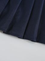 Summer Spring Autumn Casual Preppy Style Solid Color Chiffon Above Knee Skirts main image 5
