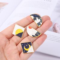 Cartoon Style Cowboy Style Sun Moon Scenery Alloy Stamping Stoving Varnish Plating Unisex Brooches main image 7