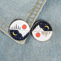 Cartoon Style Cowboy Style Sun Moon Scenery Alloy Stamping Stoving Varnish Plating Unisex Brooches main image 8