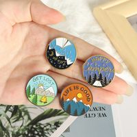 Cartoon Style Cowboy Style Sun Moon Scenery Alloy Stamping Stoving Varnish Plating Unisex Brooches main image 5