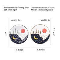 Cartoon Style Cowboy Style Sun Moon Scenery Alloy Stamping Stoving Varnish Plating Unisex Brooches main image 3