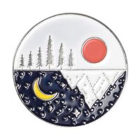 Cartoon Style Cowboy Style Sun Moon Scenery Alloy Stamping Stoving Varnish Plating Unisex Brooches sku image 4