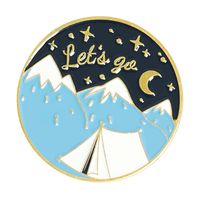 Cartoon Style Cowboy Style Sun Moon Scenery Alloy Stamping Stoving Varnish Plating Unisex Brooches sku image 16